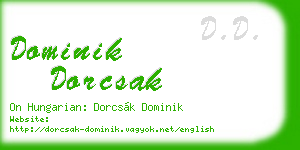 dominik dorcsak business card