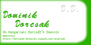 dominik dorcsak business card